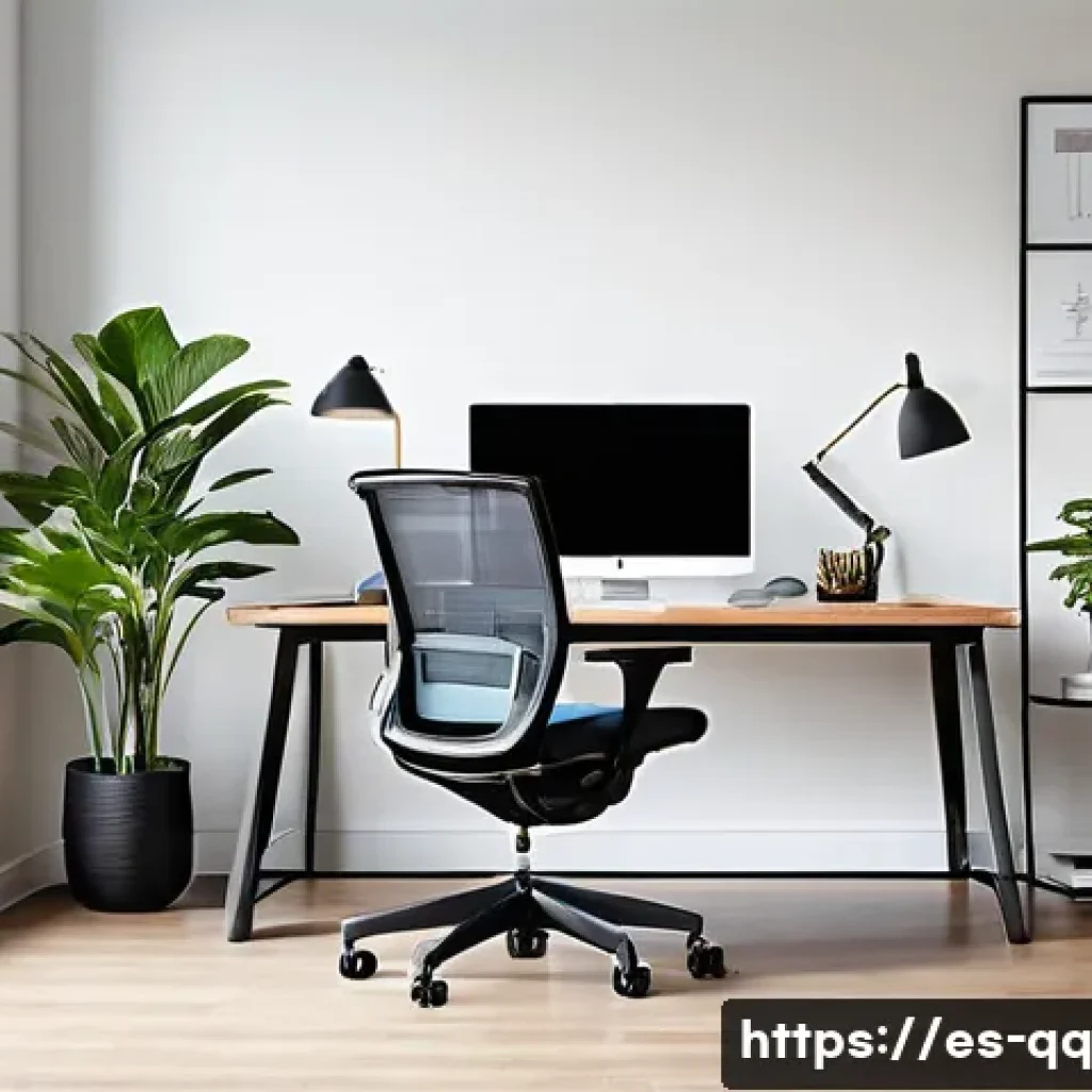 하이브리드 근무를 위한 워크스페이스 디자인 - **Ergonomic Productivity Hub with Natural Light:**
"A bright, modern home office space, meticulo...